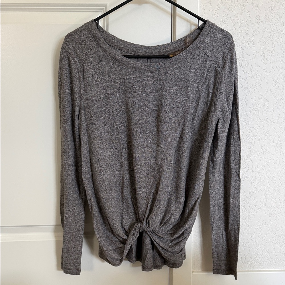 Zella Charcoal Long Sleeve Twist Front Top